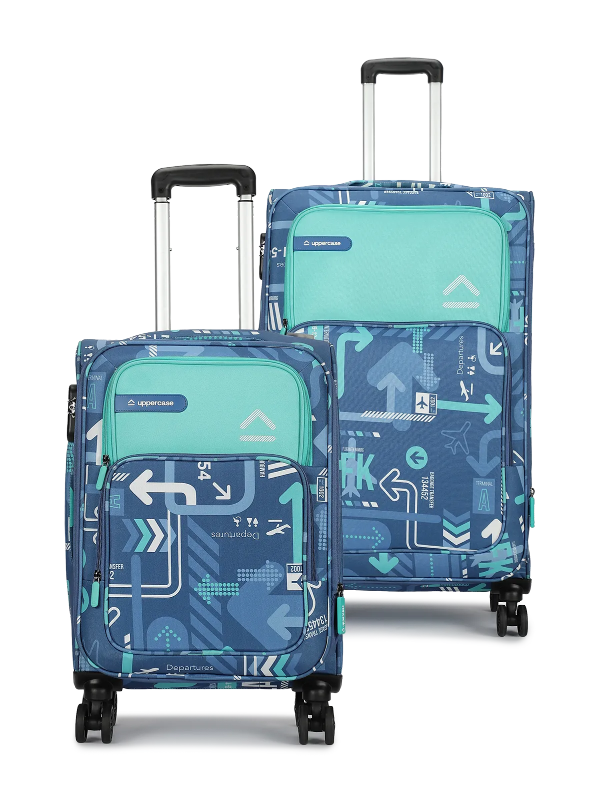 JFK Denim Blue Set of 2 (M L) Soft Trolley