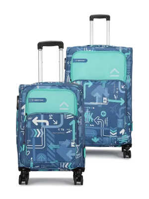 JFK Denim Blue Set of 2 (M L) Soft Trolley