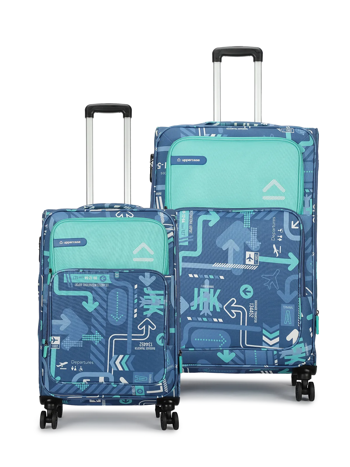 JFK Denim Blue Set of 2 (S L) Soft Trolley