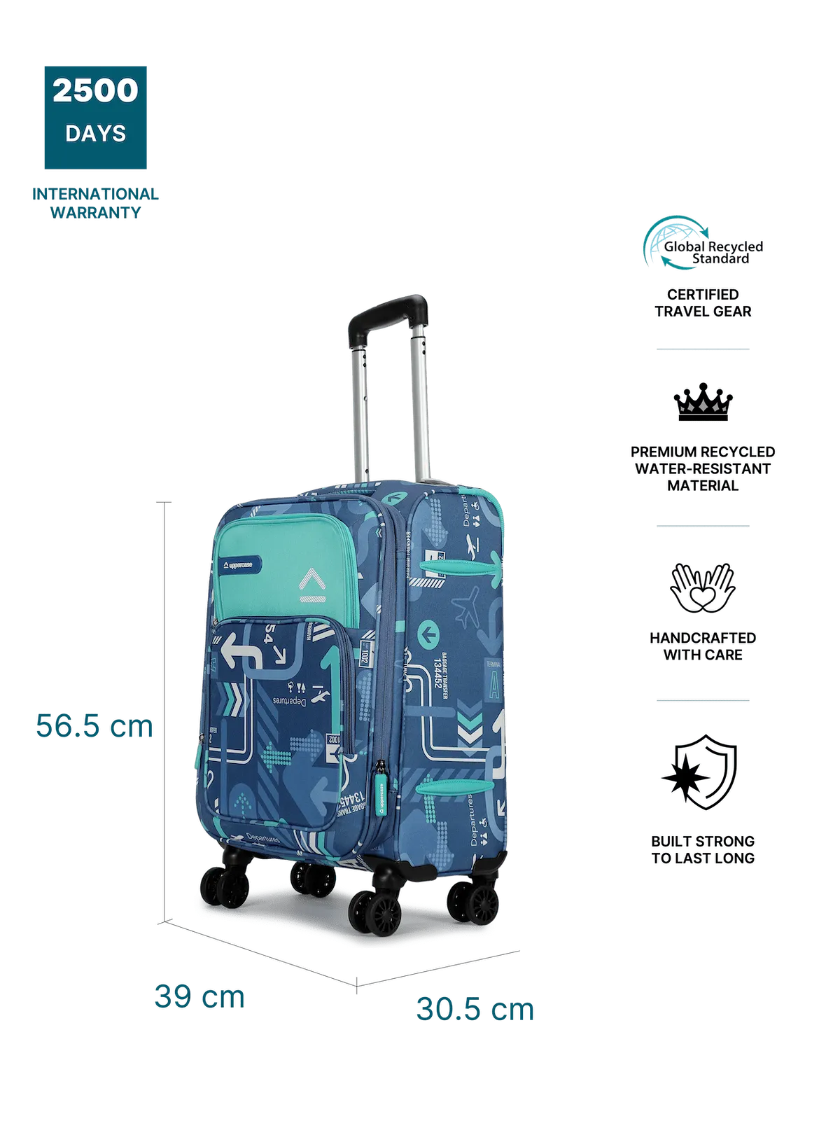 JFK Denim Blue Set of 2 (S L) Soft Trolley