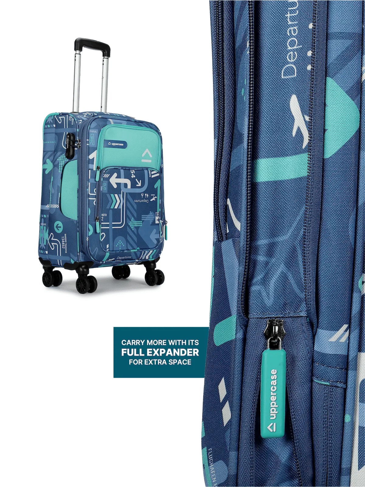 JFK Denim Blue Set of 2 (S L) Soft Trolley