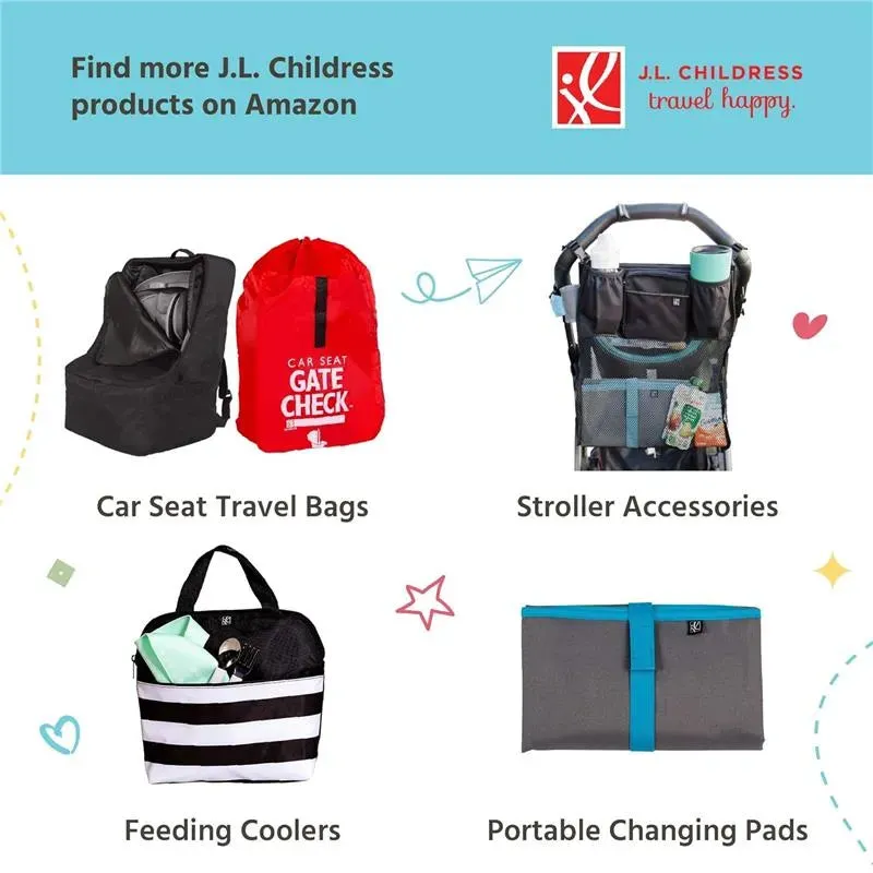 J.L. Childress - Single & Double Stroller Travel Bag - Black