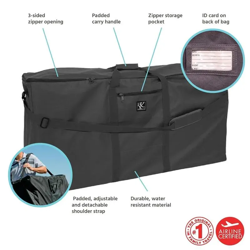 J.L. Childress - Single & Double Stroller Travel Bag - Black