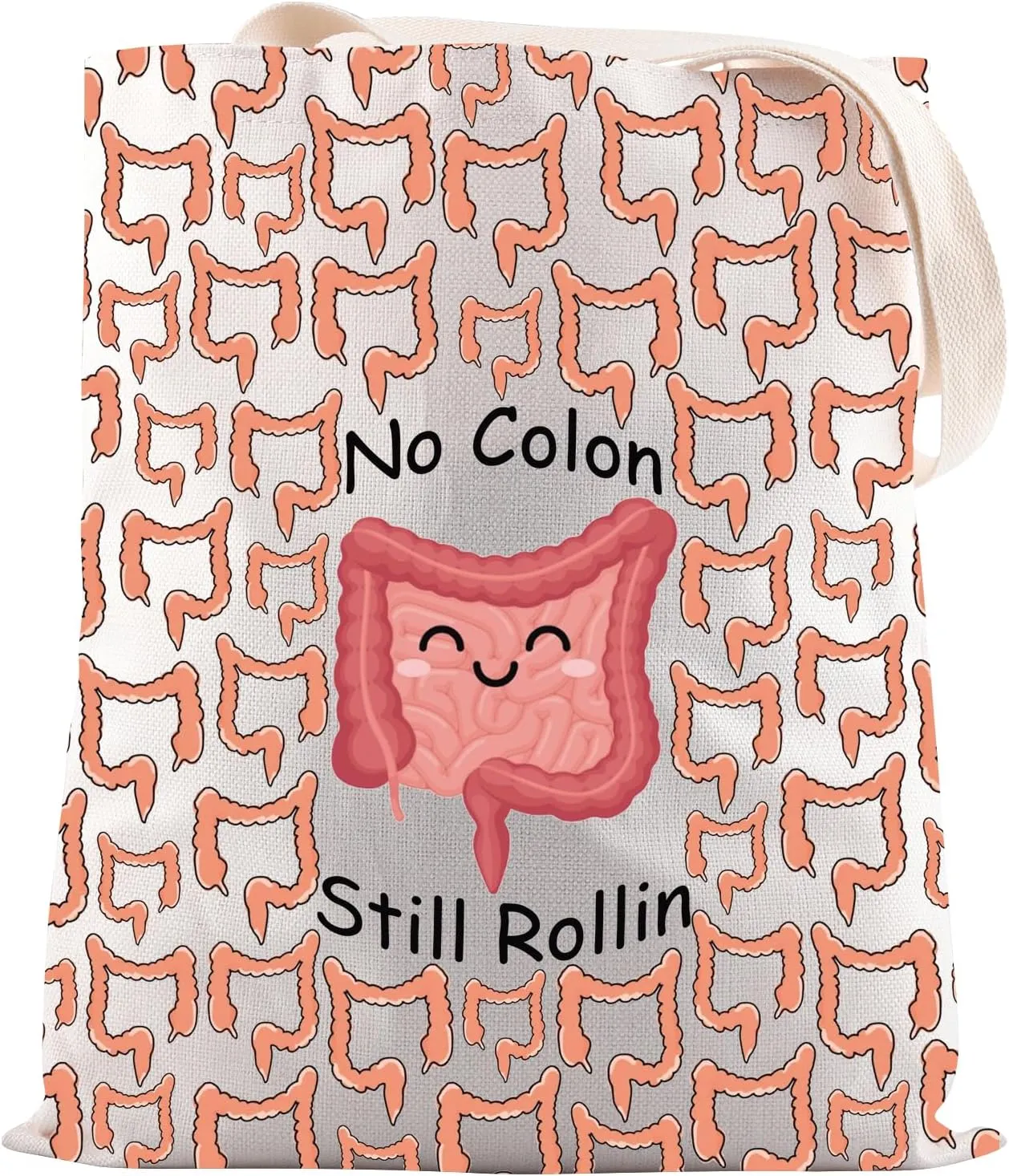 JNIAP GI Colon Gift No Colon Still Rollin Tote Bag Colon Cancer Gift GI Ostomy Nurse Gi-ft