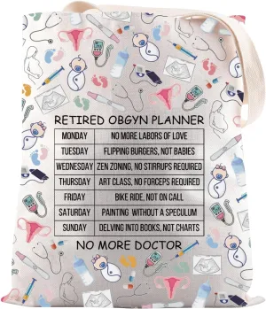 JNIAP Weekly Planner Gift Retired OBGYN Tote Bag Medical Professional Gift