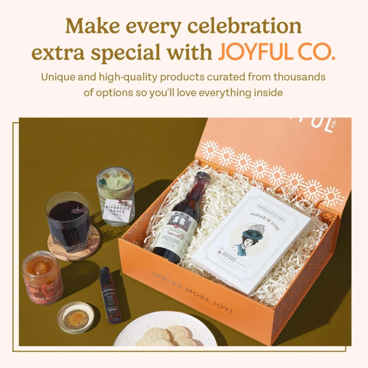 Joyful Co. Lovely Night In Gift Box for Couples - Includes Sparkling Rose, Shower Steamer, Essential Oil & More, Unique Luxury & Romantic Gift for Date Nights, Anniversaries & Special Moments