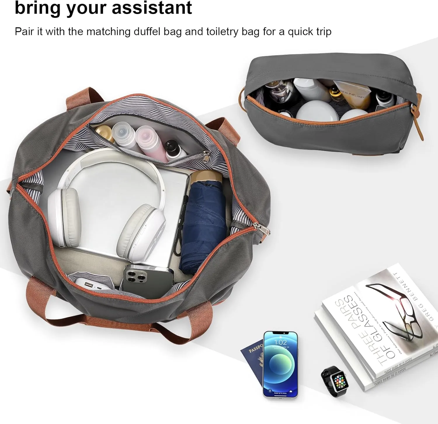 Joyway Carry On Luggage 20 Inch Expandable Suitcase with Spinner Wheel, 3 Piece Hard Shell Luggage Set with TSA Lock(Grey)