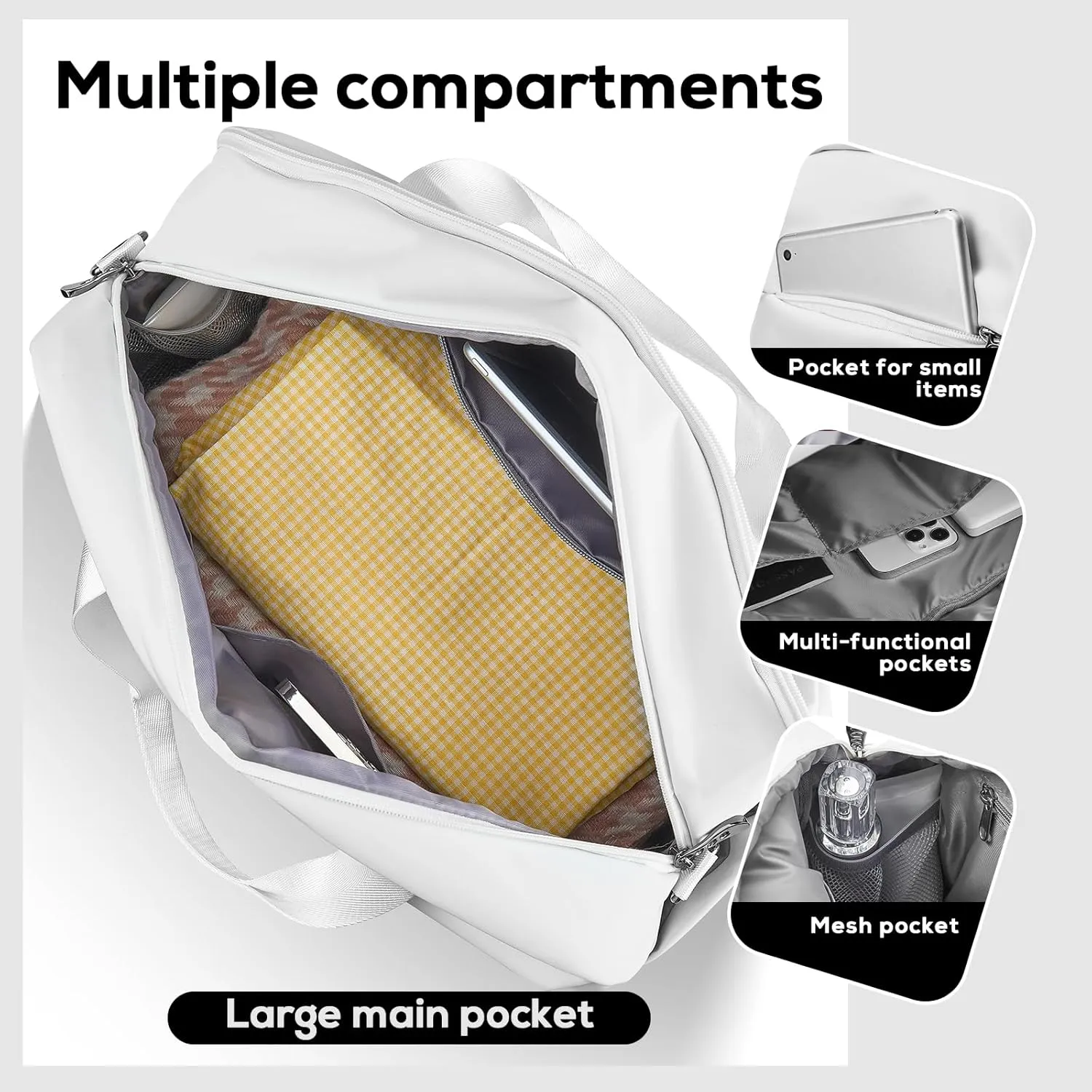 Joyway Duffel Bags for 15.6" Laptop,Carry on Bag for Airplanes,Sports Gym Bag with Shoulder Strap,Weekender Bag for Outdoor Camping,Overnight Bag for Hospital Use