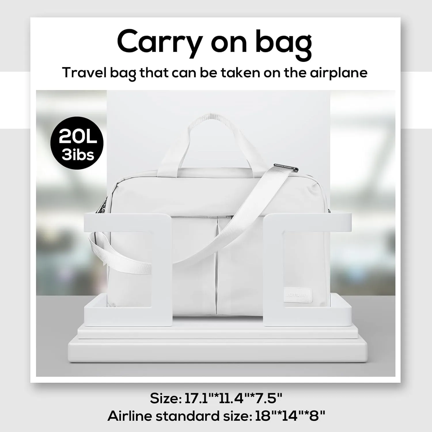 Joyway Duffel Bags for 15.6" Laptop,Carry on Bag for Airplanes,Sports Gym Bag with Shoulder Strap,Weekender Bag for Outdoor Camping,Overnight Bag for Hospital Use