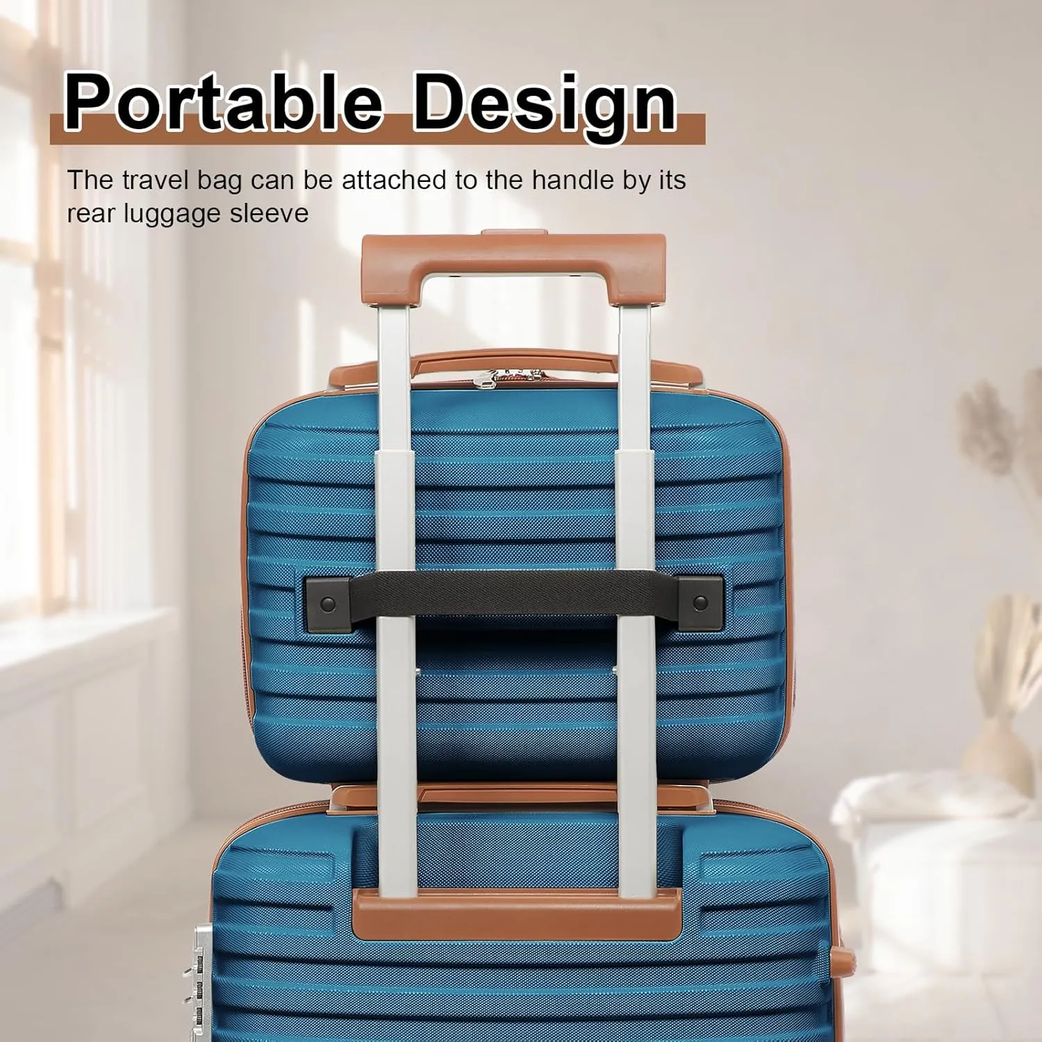 Joyway Expandable Luggage Sets 2 Piece Carry on and Check,Hardside Suitcase with Spinner Wheels and TSA Lock (Blue,13/20/24)