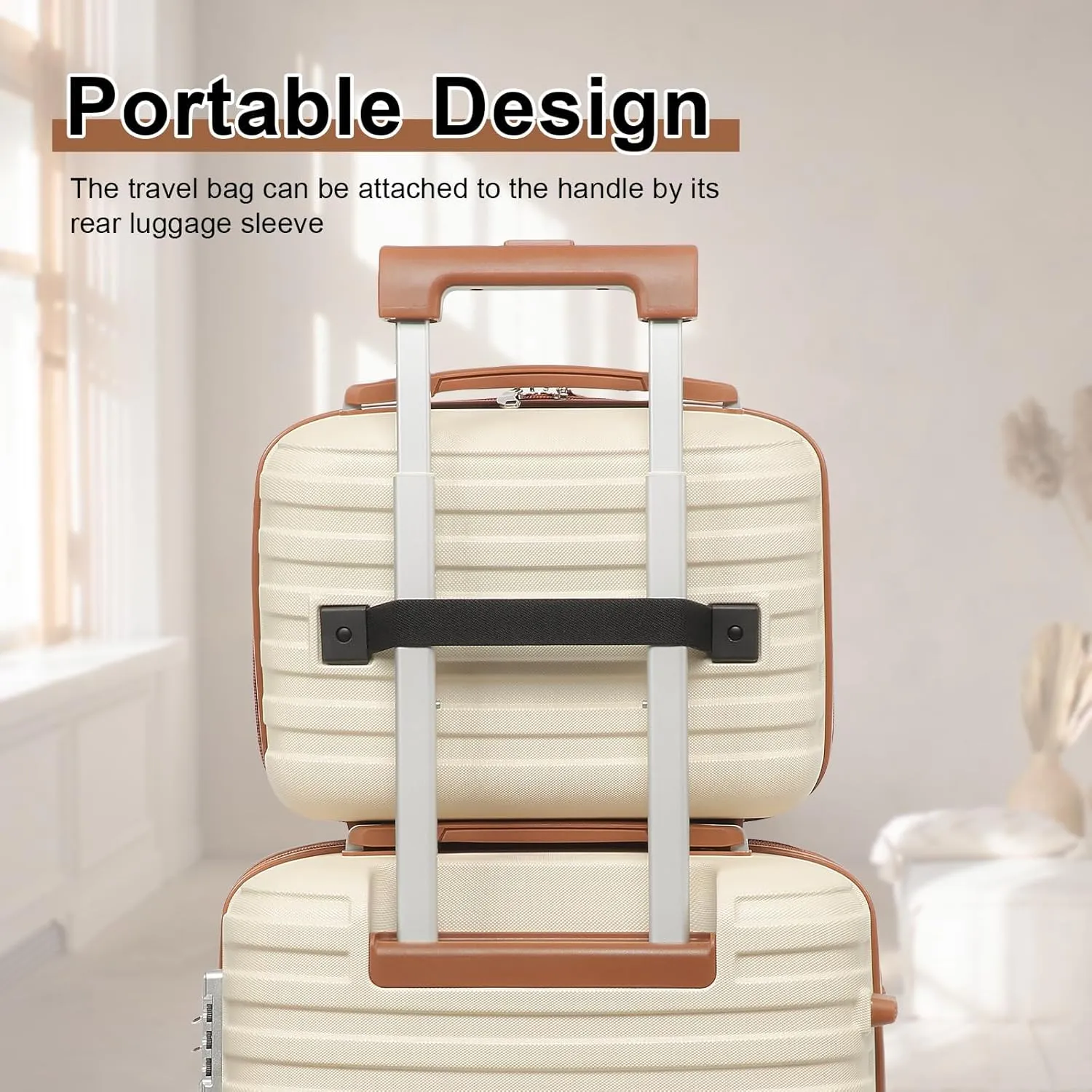 Joyway Expandable Luggage Sets 2 Piece Carry on and Check,Hardside Suitcase with Spinner Wheels and TSA Lock (White,13/20/24)