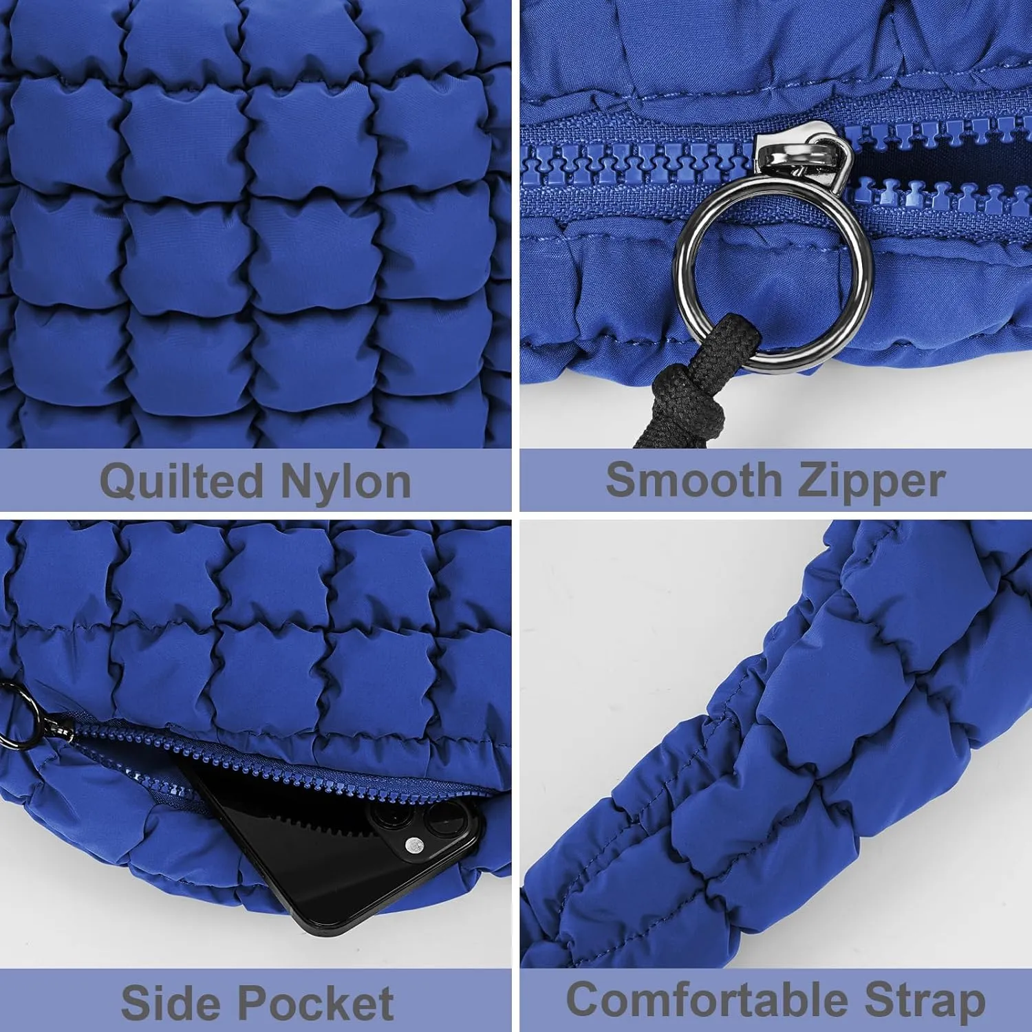 Juoxeepy Quilted Tote Bag Large Carryall Puffer Shoulder Bag Lightweight Padding Hobo Bag