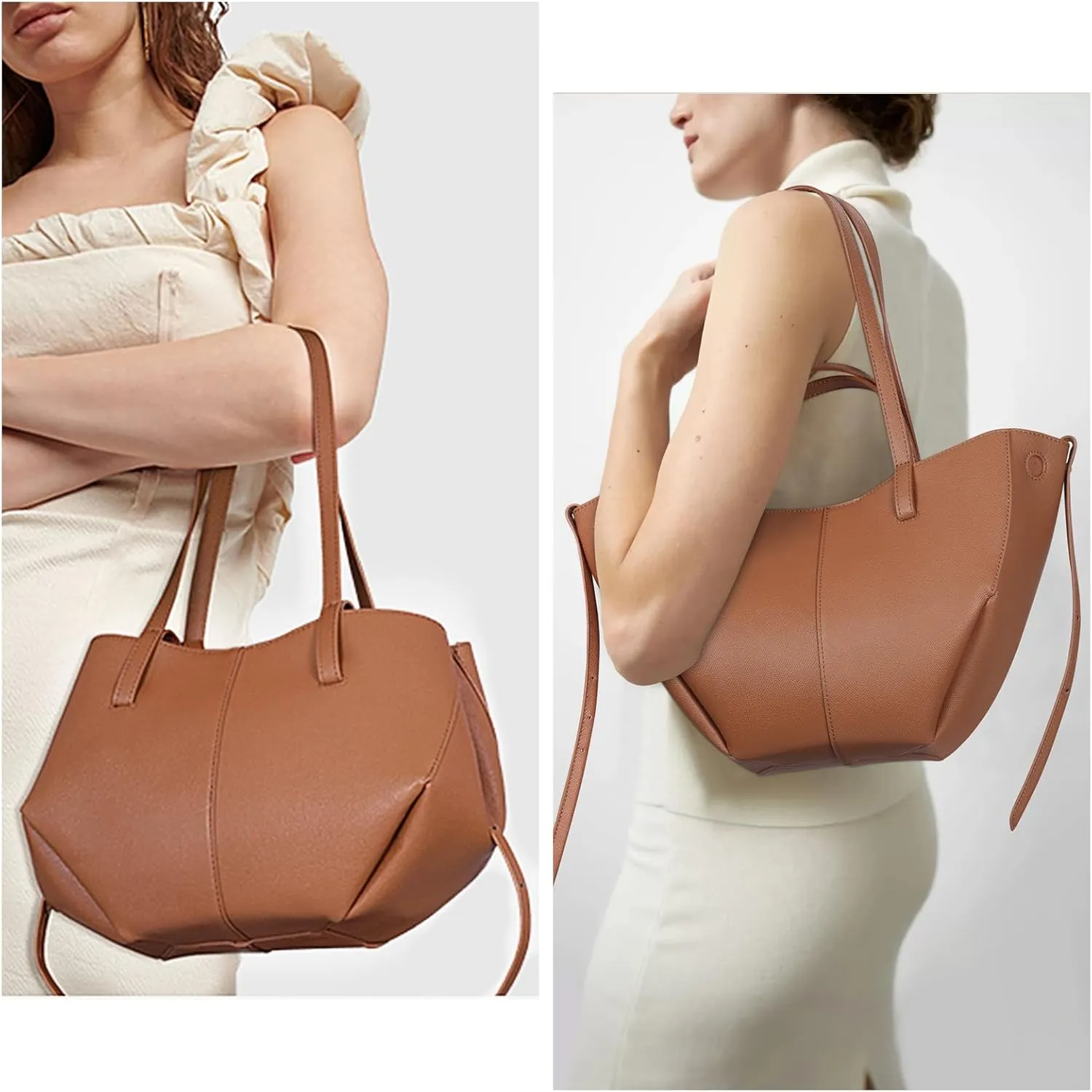 Juoxeepy Work Bag Faux Leather Tote Bag for Women Trendy Handbag Purse Fall Shoulder Bag with Magnetic Closure