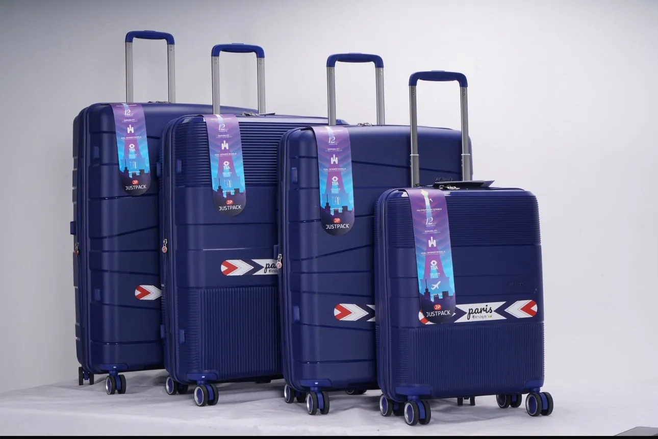 Justpack Pl106-  PP unbreakable 8 wheels luggage set of 4