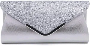 KALAIEN Envelope Clutch Purses for Women Glitter Evening Bag Handbags For Wedding and Party