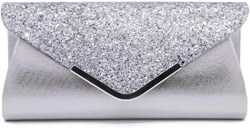 KALAIEN Envelope Clutch Purses for Women Glitter Evening Bag Handbags For Wedding and Party