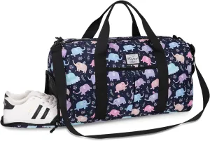 KAMO Travel Duffle Bag, Weekender Bags for Women with Shoe Compartment, Gym Bag for Women with Wet Pocket Workout Dance Tote Bag Personal Item Travel Bag with Trolley Sleeve