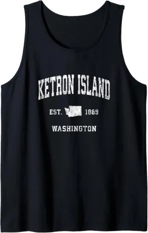 Ketron Island Washington WA Vintage Athletic Sports Design Tank Top