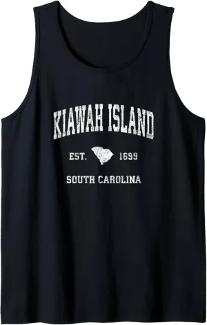 Kiawah Island South Carolina SC Vintage Athletic Sports Desi Tank Top