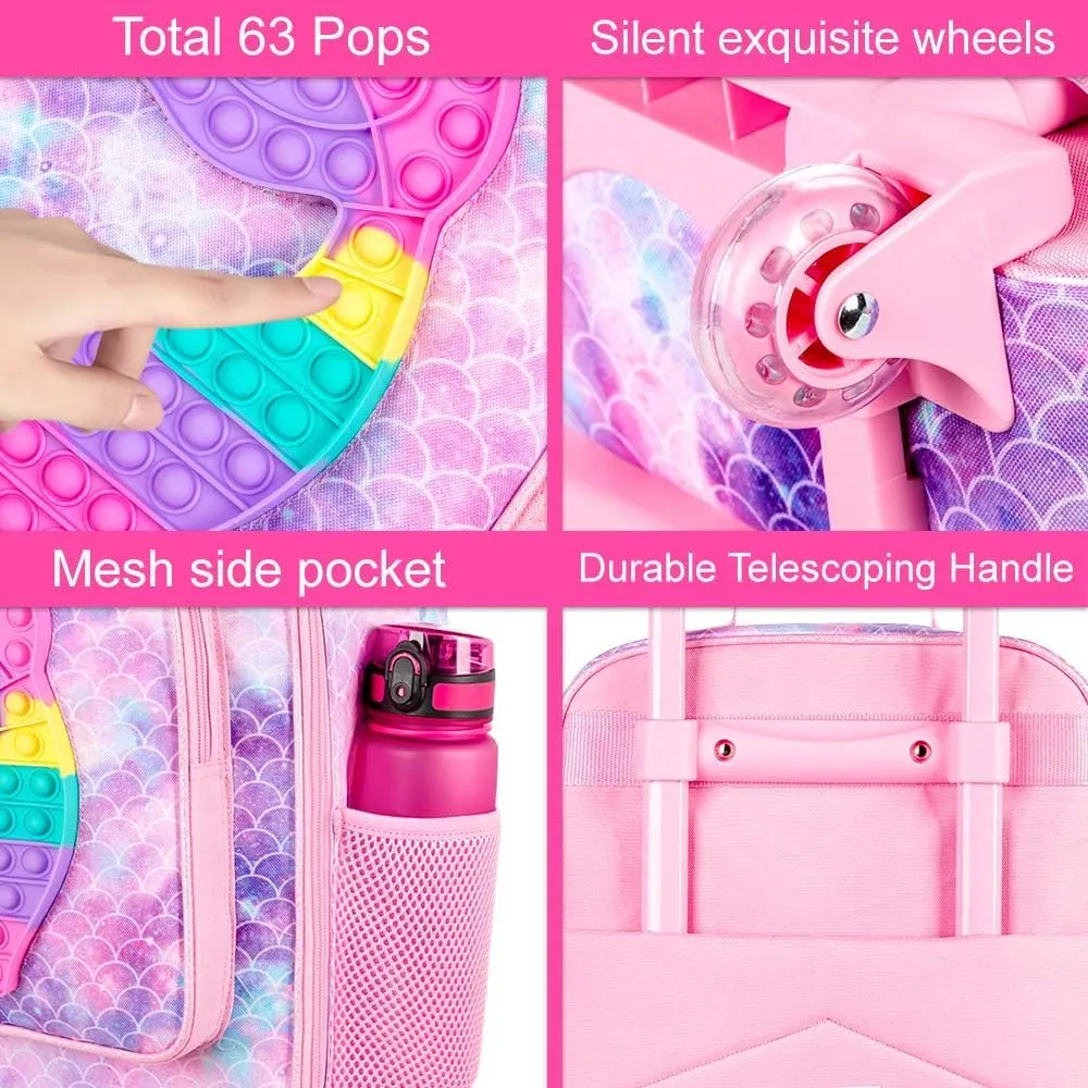 Kids Luggage for Boys and Girls, Cute Dinosaur Unicorn Rolling Wheels Suitcase for Toddler Children