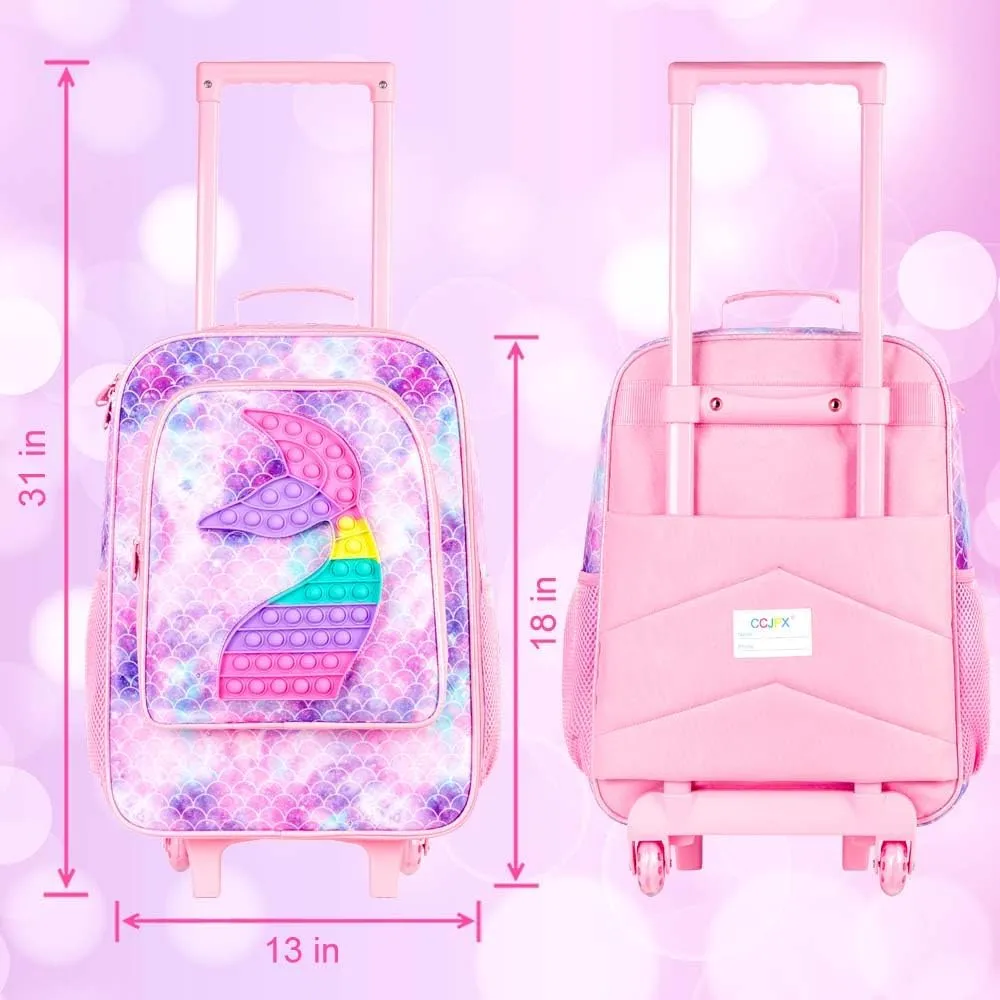 Kids Luggage for Boys and Girls, Cute Dinosaur Unicorn Rolling Wheels Suitcase for Toddler Children