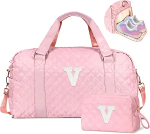 Kids Travel Duffel Bag, Personalized Weekender Bag with Shoes Compartment, Mothers Day Gifts, Girls Gifts for Kids Friends