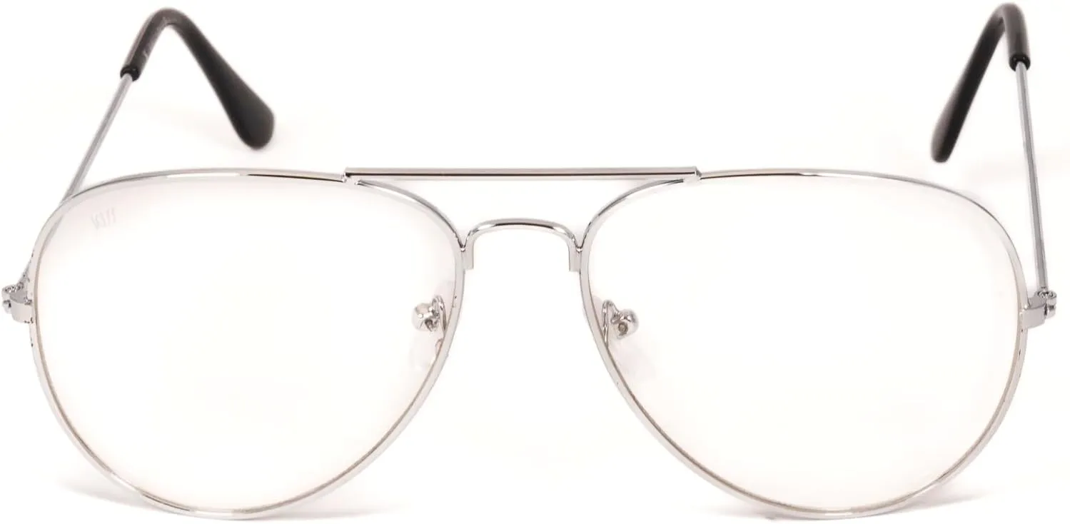 KISS AIR FORCE Eyeglasses Men Women – Pilot-Style Metal Frame Lightweight & Durable – Clear Photochromic or Blue Light Lenses