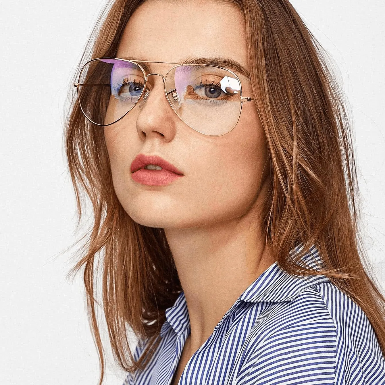 KISS AIR FORCE Eyeglasses Men Women – Pilot-Style Metal Frame Lightweight & Durable – Clear Photochromic or Blue Light Lenses