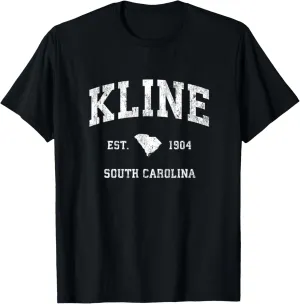 Kline South Carolina SC Vintage Athletic Sports Design T-Shirt