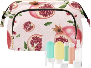 KLL Fresh Pomegranate Fruit Blush Makeup Bag Lightweight Bathroom Storage Bag Women Cash Wallet for Jewelry Organizer