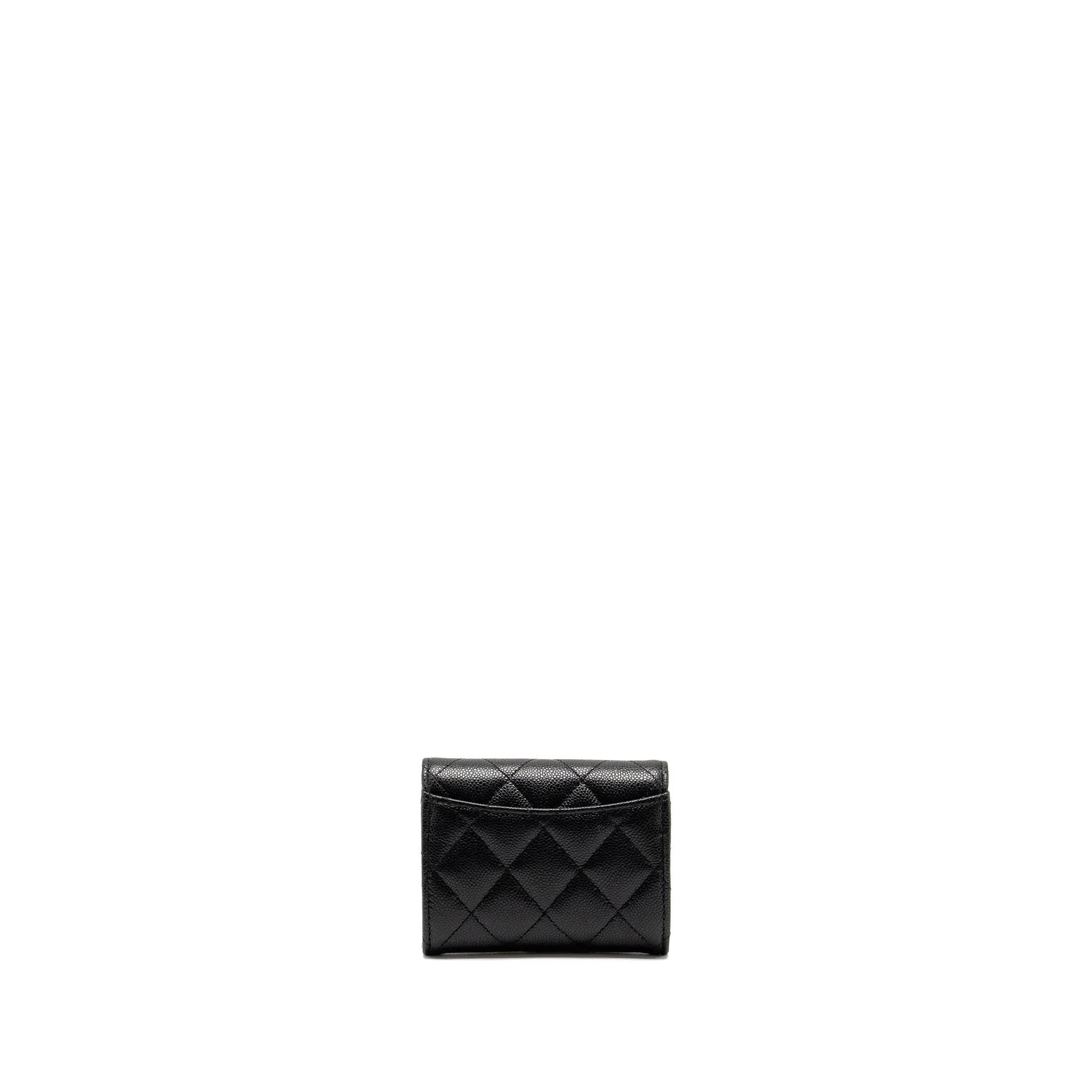 L Black (Microchip) Holder Classic Caviar Flap Trendy Card Hassle-free returns Chanel