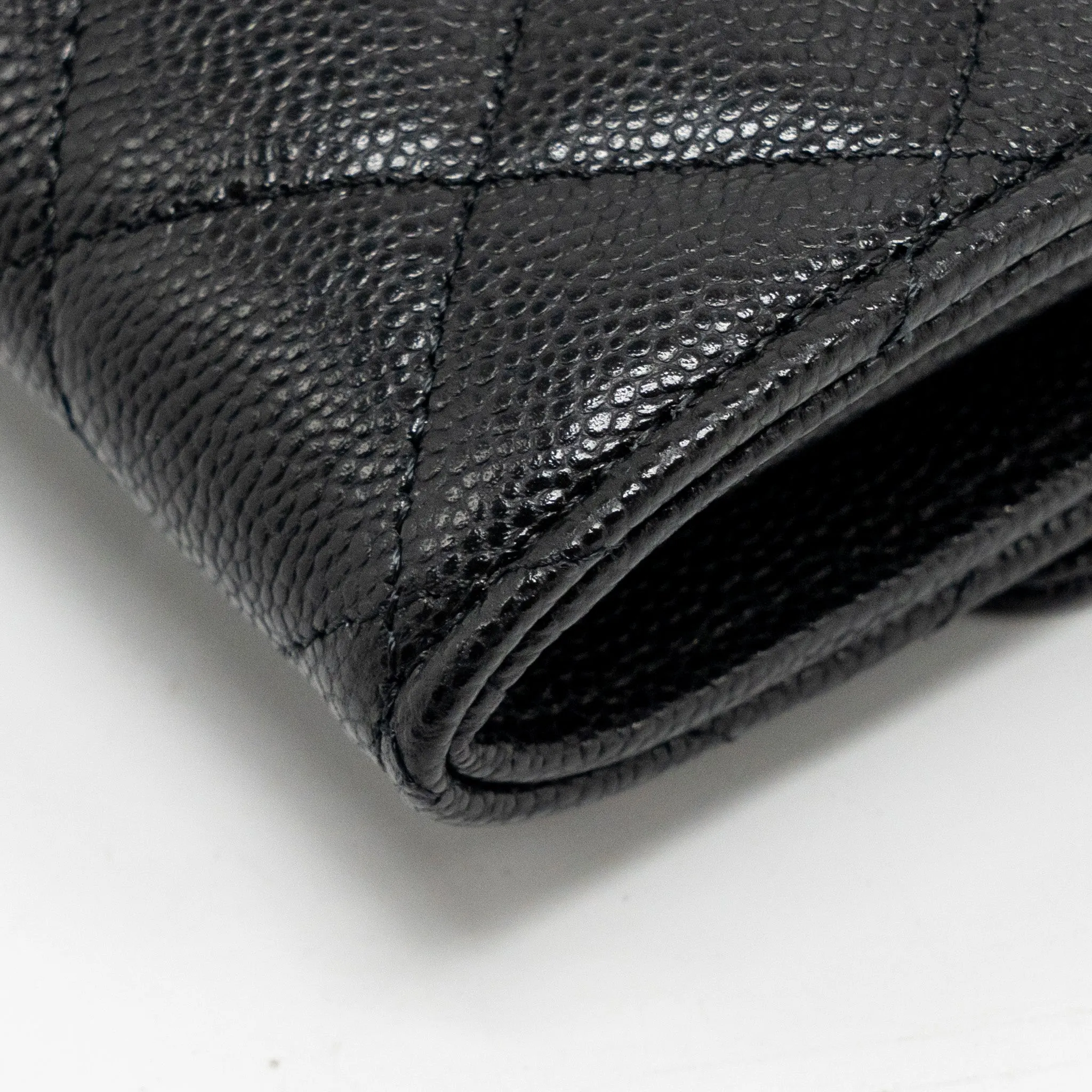 L Black (Microchip) Holder Classic Caviar Flap Trendy Card Hassle-free returns Chanel