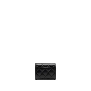 L Black (Microchip) Holder Classic Caviar Flap Trendy Card Hassle-free returns Chanel
