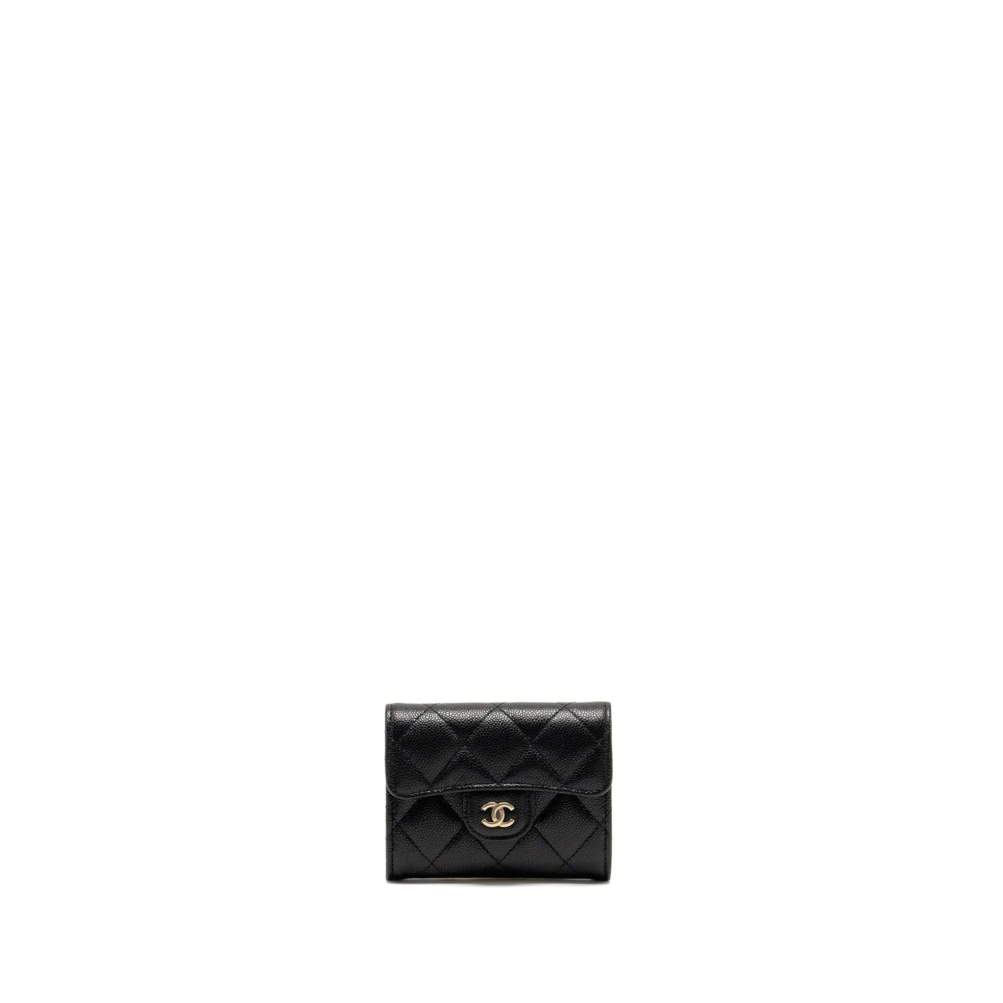 L Black (Microchip) Holder Classic Caviar Flap Trendy Card Hassle-free returns Chanel