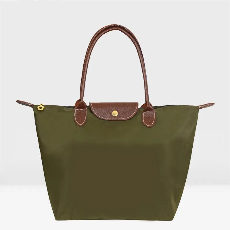 Ladies Folding Dumpling Beach Bag - Medium-sized PU Shopping Tote