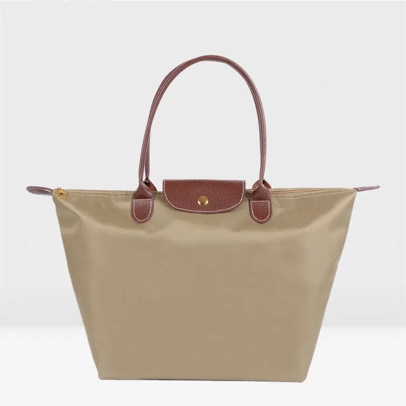 Ladies Folding Dumpling Beach Bag - Medium-sized PU Shopping Tote