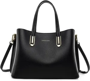 Ladies Handbag, Atmospheric Fashion Middle-Aged Mom Shoulder Crossbody Bag, Suitable for Work, Shopping, Party. Black