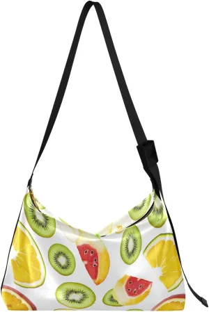 Ladies Purse Crossbody Trendy Womens Crossbody Sling Bag Large Shoulder Purse Funny Kumquat Fruit Purple