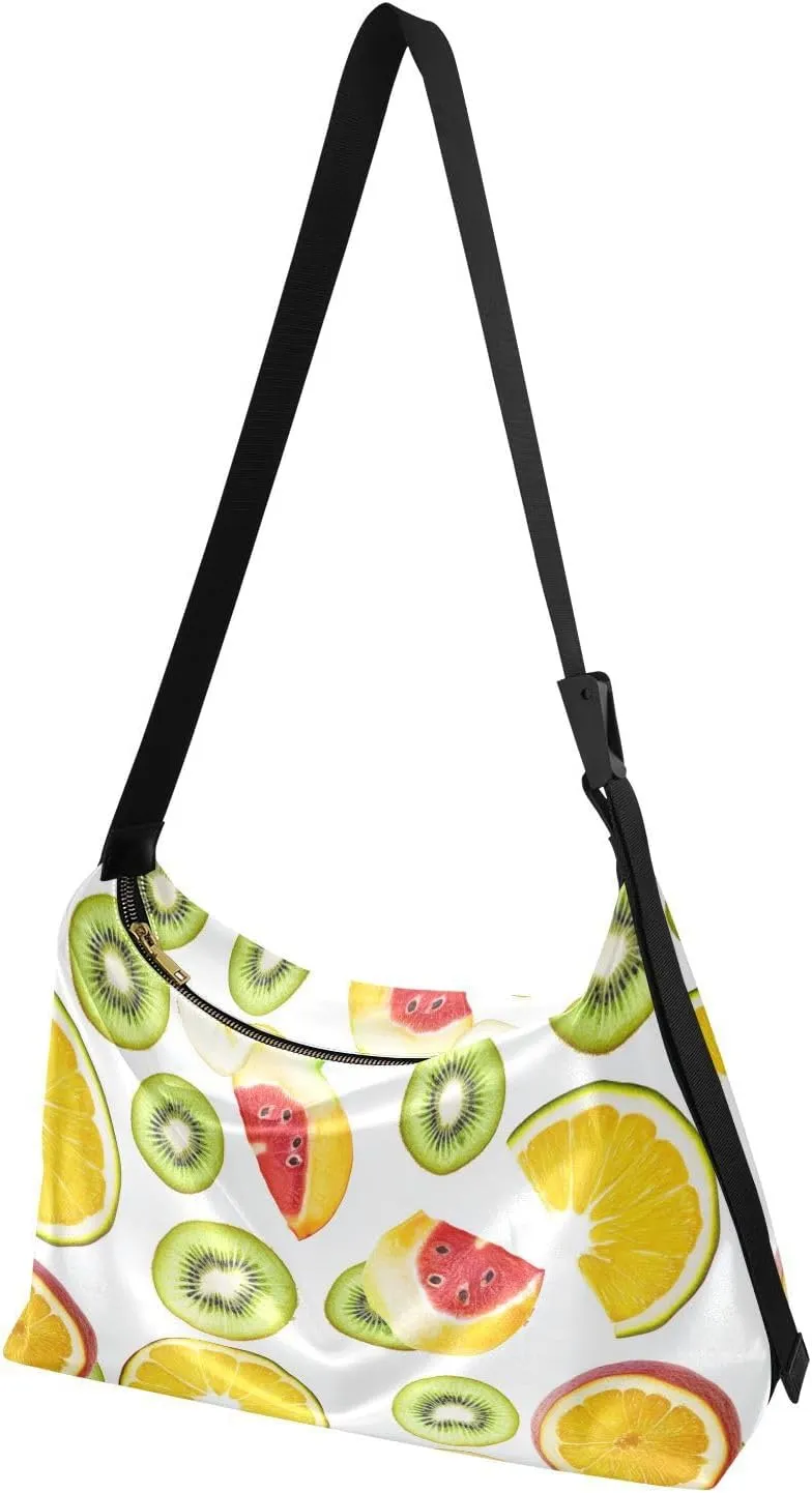 Ladies Purse Crossbody Trendy Womens Crossbody Sling Bag Large Shoulder Purse Funny Kumquat Fruit Purple