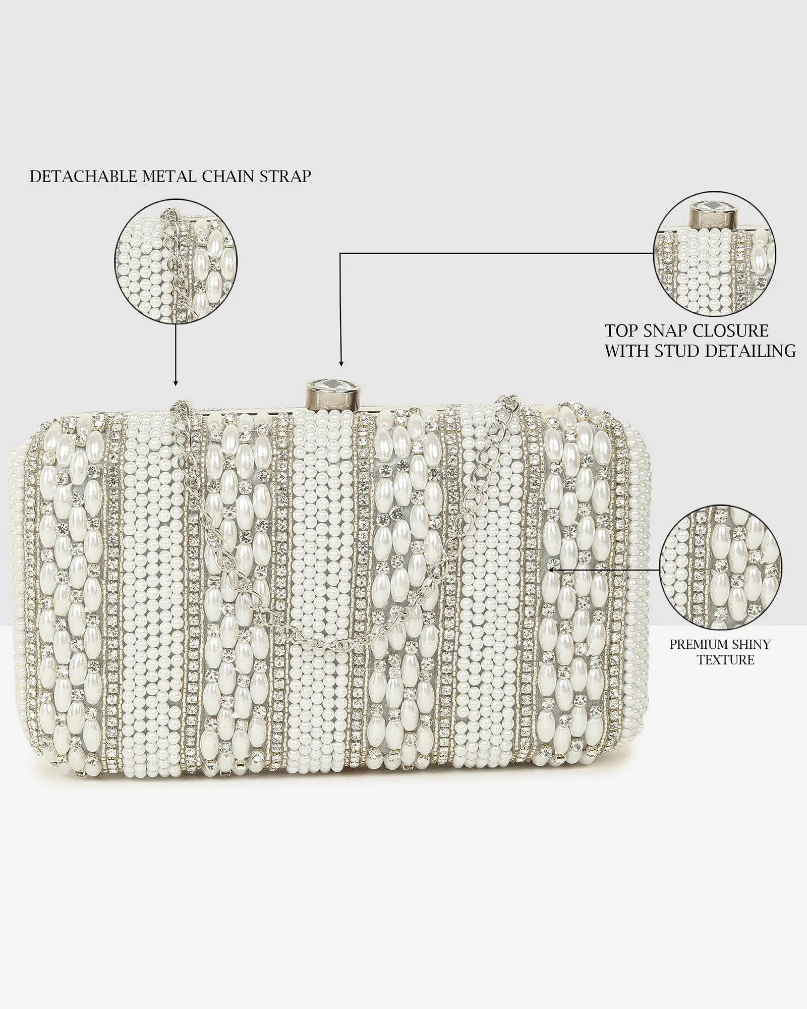 Ladies White Purse Handbag