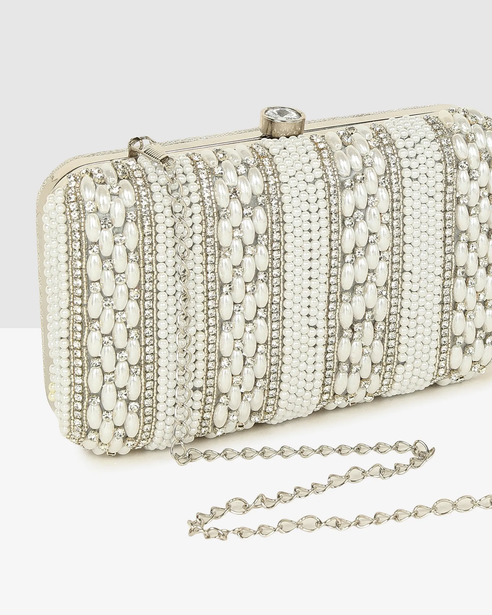 Ladies White Purse Handbag