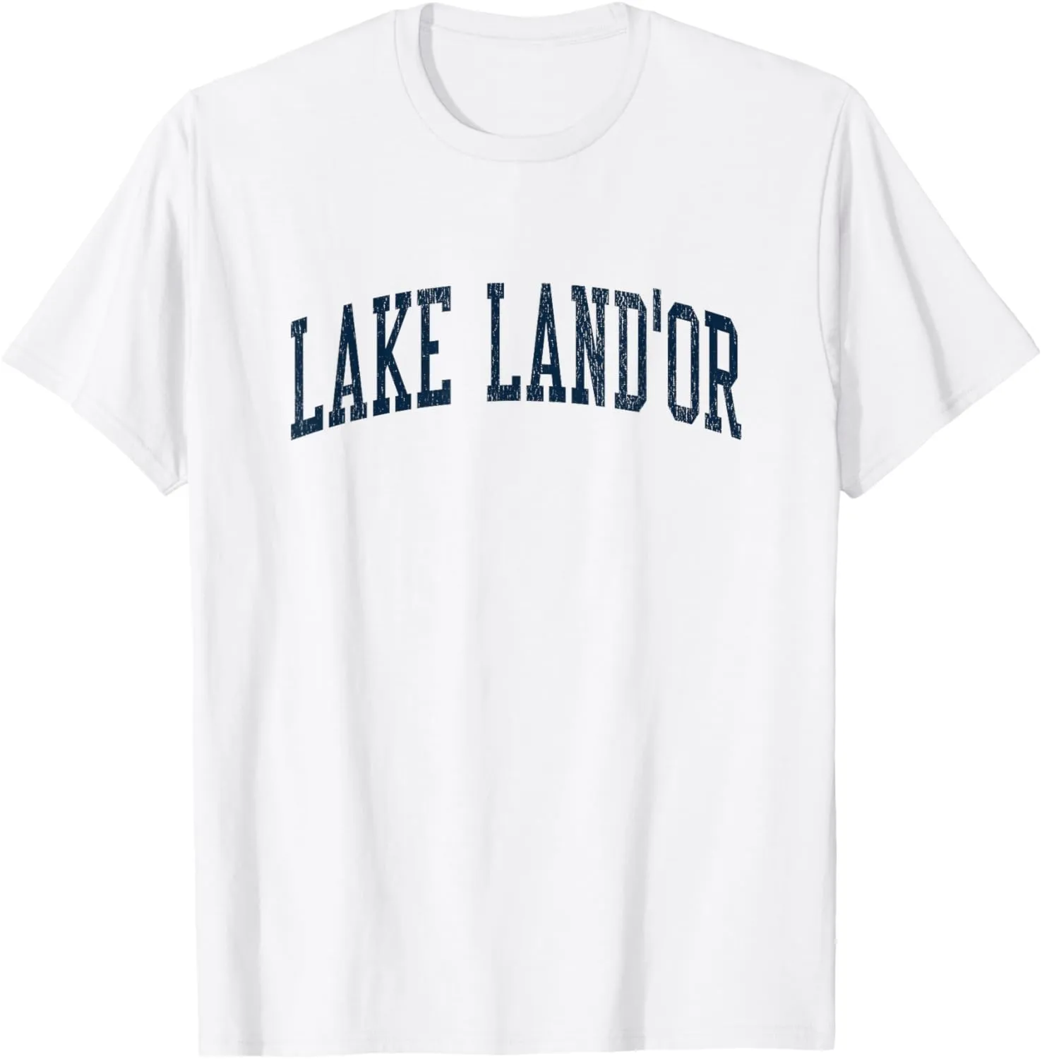 Lake Land'Or VA Vintage Athletic Sports JSN2 Navy Print T-Shirt