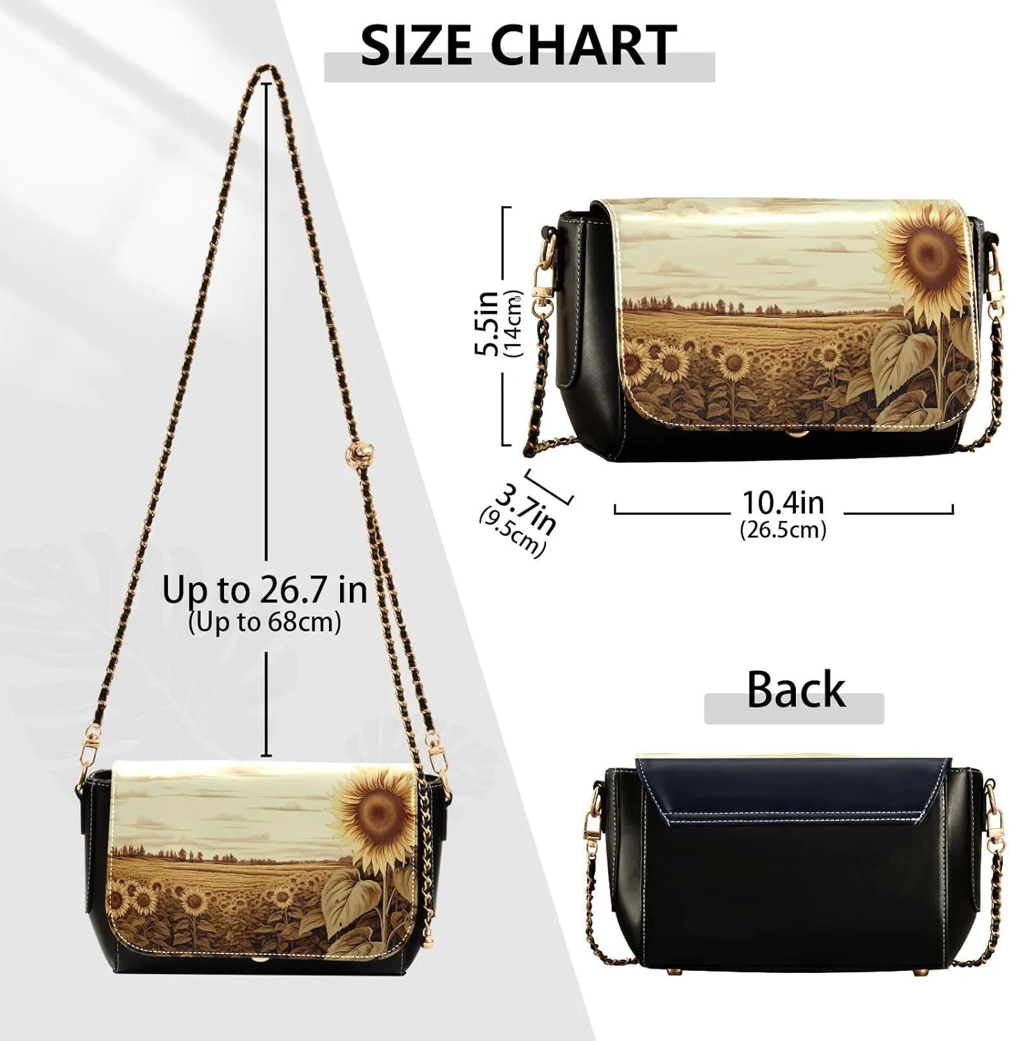 Landscapes Arch in Garden Leather Crossbody Purses for Women Trendy, Fashion Shoulder Bag, Leather Crossbody Bags