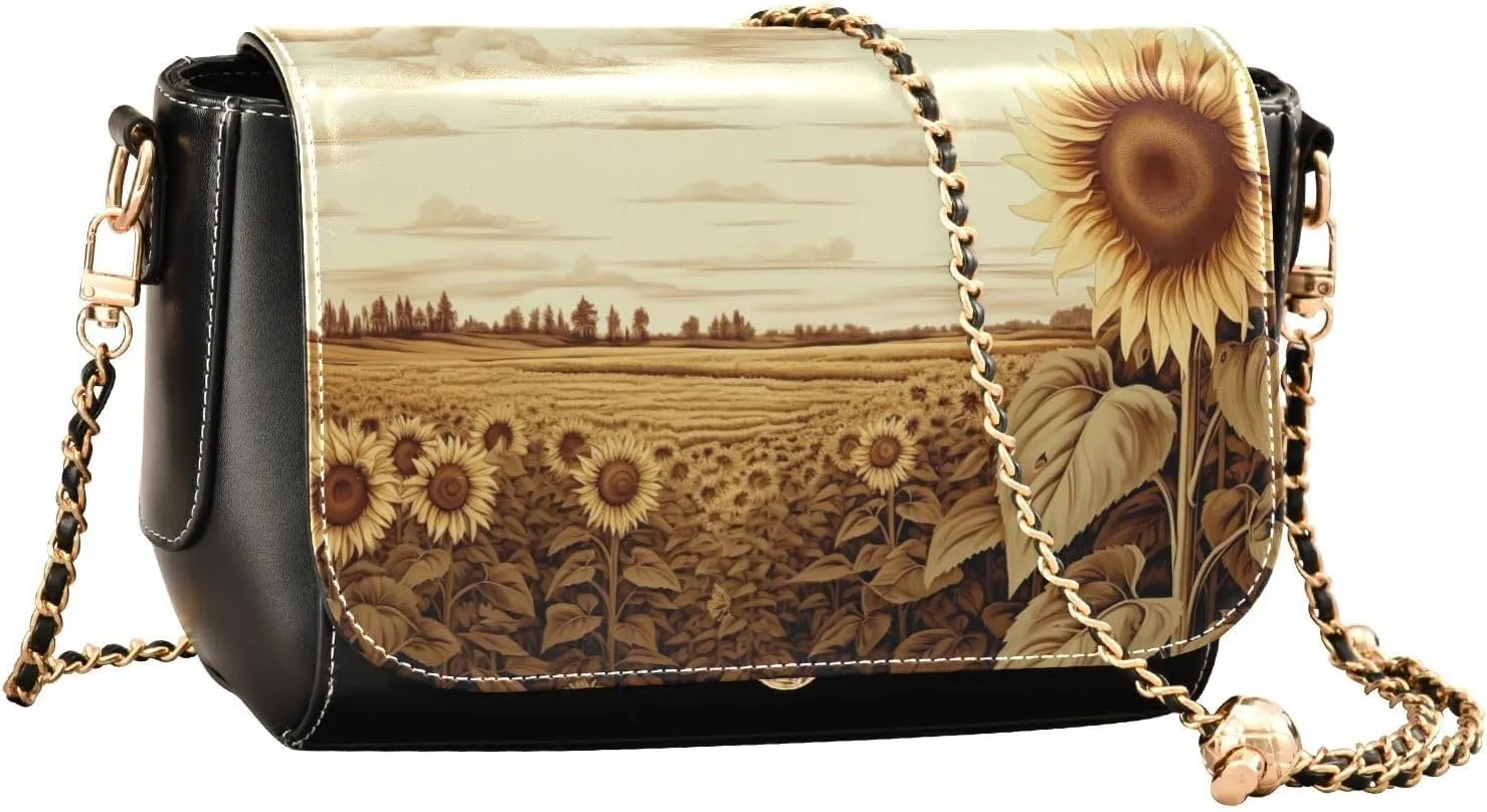 Landscapes Arch in Garden Leather Crossbody Purses for Women Trendy, Fashion Shoulder Bag, Leather Crossbody Bags