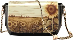 Landscapes Arch in Garden Leather Crossbody Purses for Women Trendy, Fashion Shoulder Bag, Leather Crossbody Bags