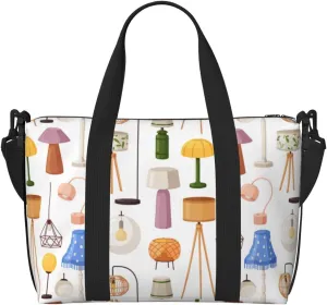 Laptop Tote Bag for Women Work - Light Bulb Pattern Urban Gym Bag for Women Men, Crossbody Travel Bags for Women Men Carry On, Weekender Bags for Women Travel