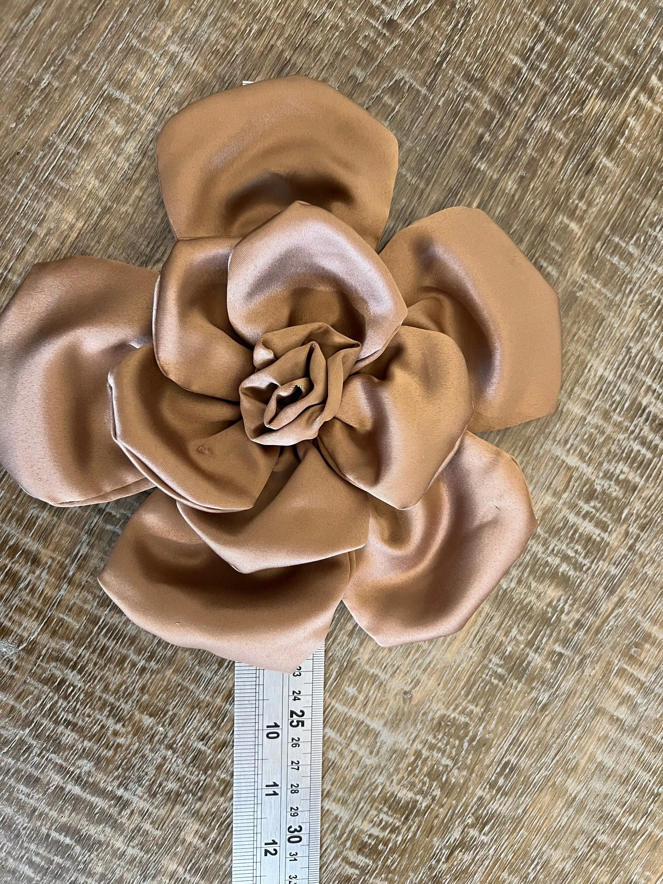 Large 3D Corsage Flower, Red, 9” Wide, 23cm, Hat Pin on Corsage, Bridal, Clothing, Dress, Hat, Accessory, FAN Design, Hair Pin Corsage
