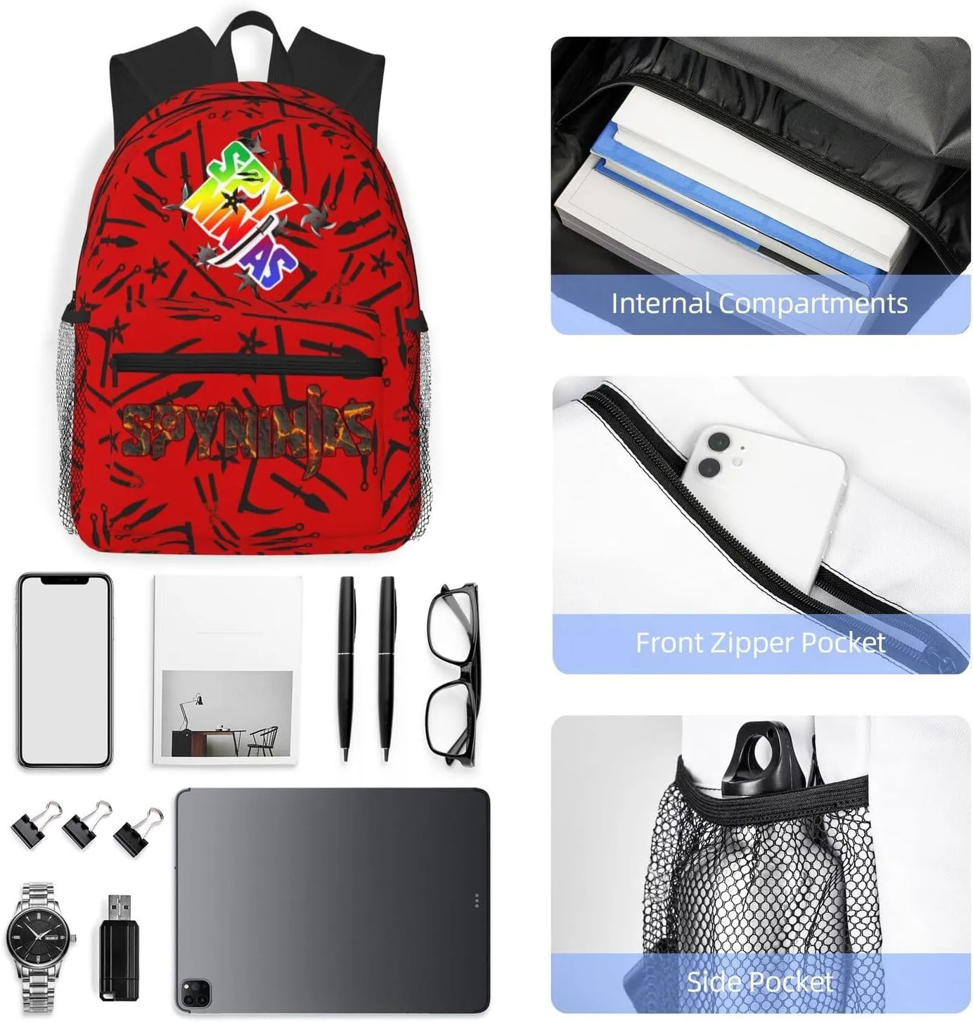 Large Capacity Backpack Camping Tote Shoulder Bag Combination 2 Piece Set Daypack For Daily Travel