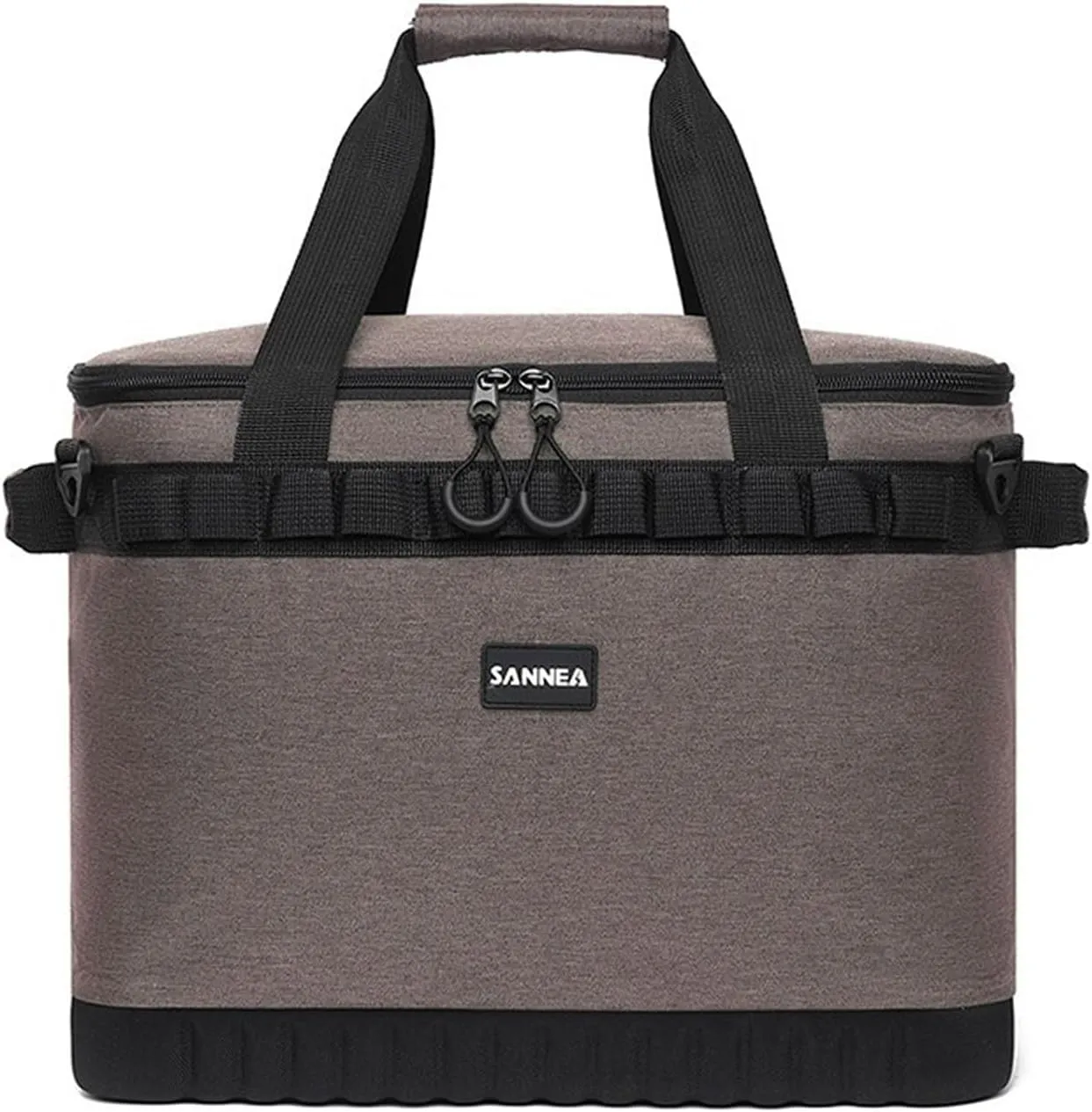 Large Insulated Lunch Bag Adult, Leak-Proof Lunch Cooler Bag for Men/Women Heavy Duty Collapsible Tote Soft Cooler for Beach, Shopping Grocery, Office BBQ-Brown
