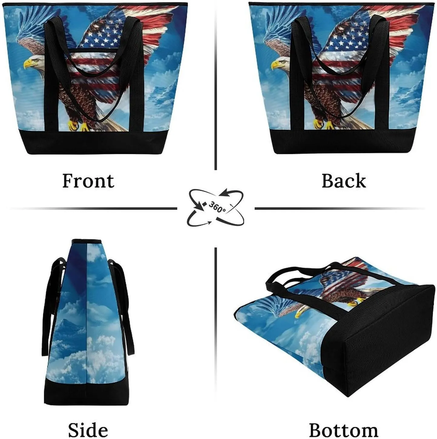 Large Thermal Shopping Tote Bag Travel Friendly Fashion Handbag Commuter Bag